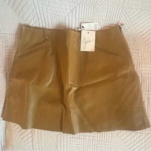 leather skirt JOIE camel NWT orig $298